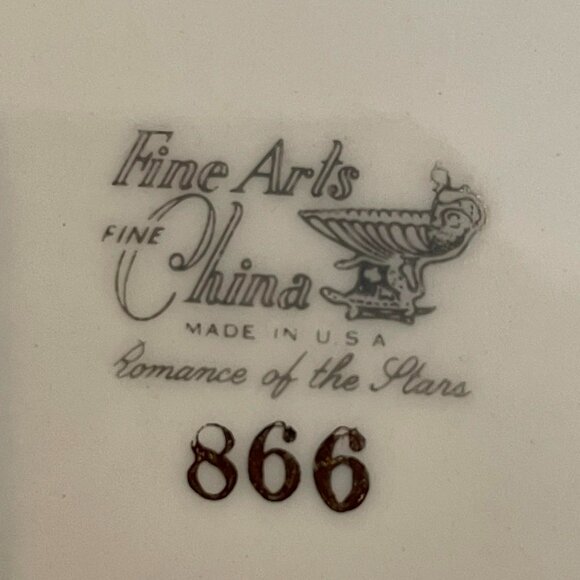 STARBURSTS ROMANCE OF THE STARS 4 pieces dinnerware in rare gray color. - Picture 6 of 15